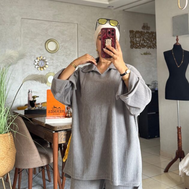 Ensemble Sofa Jacquard avec Col